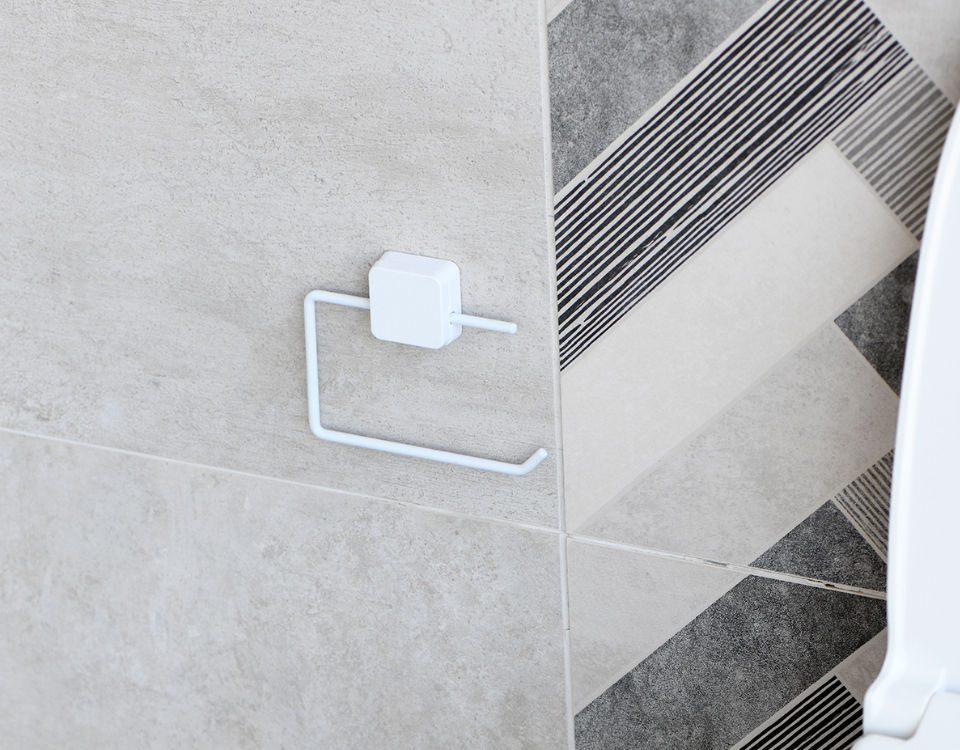 Coverless Toilet Paper Holder White PE Coating