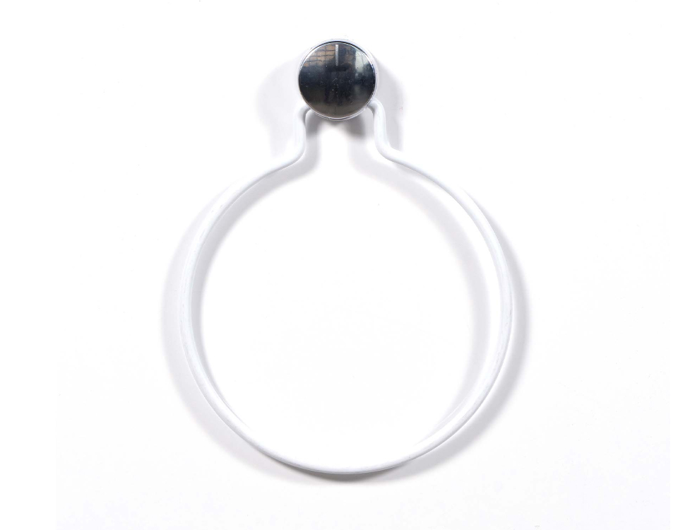 Round Towel Rack White PE Coating