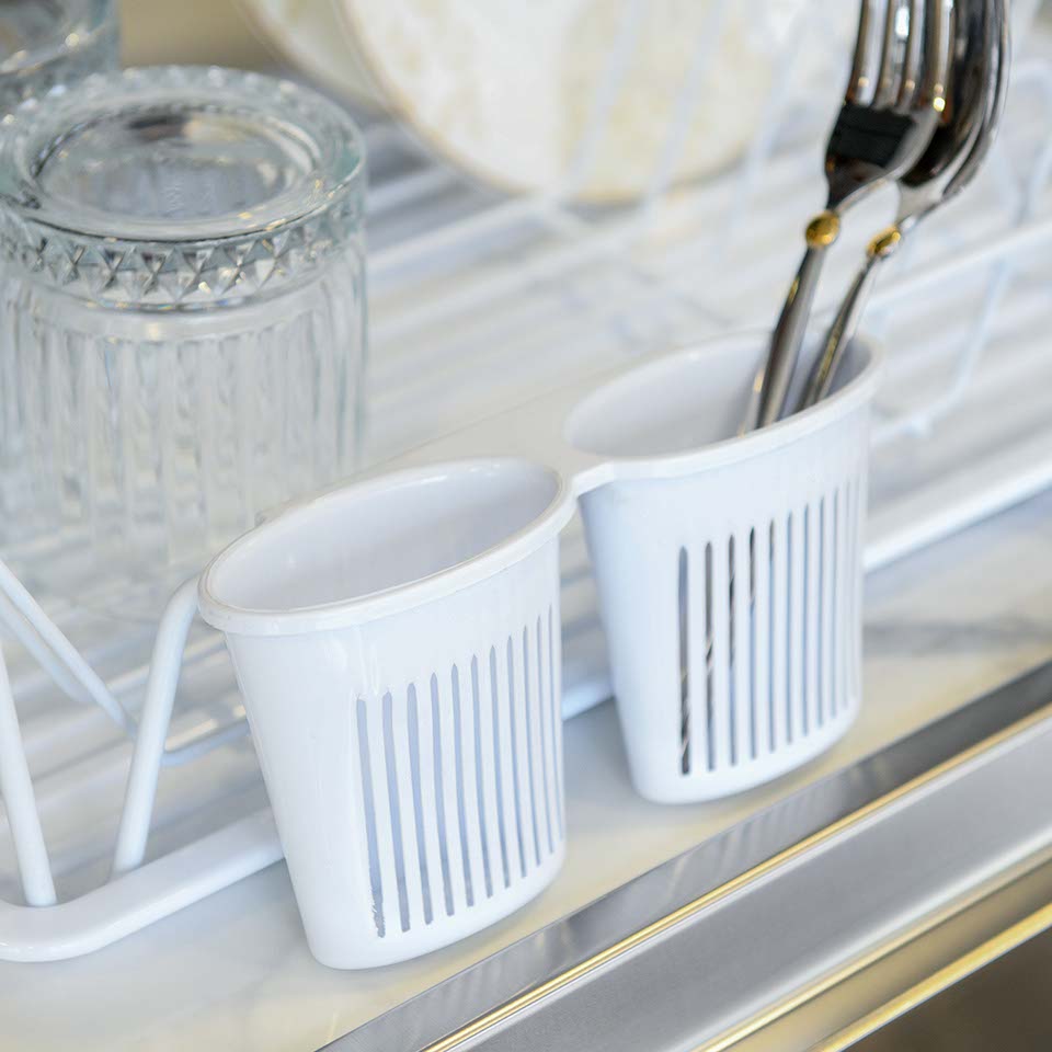 Single Compartment Plate Rack (M) White PE Coating