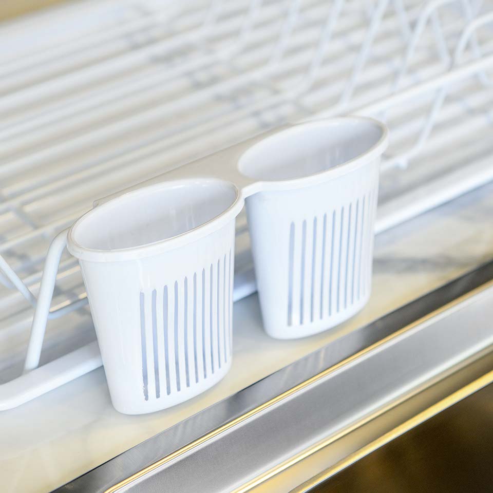 Single Compartment Plate Rack (M) White PE Coating