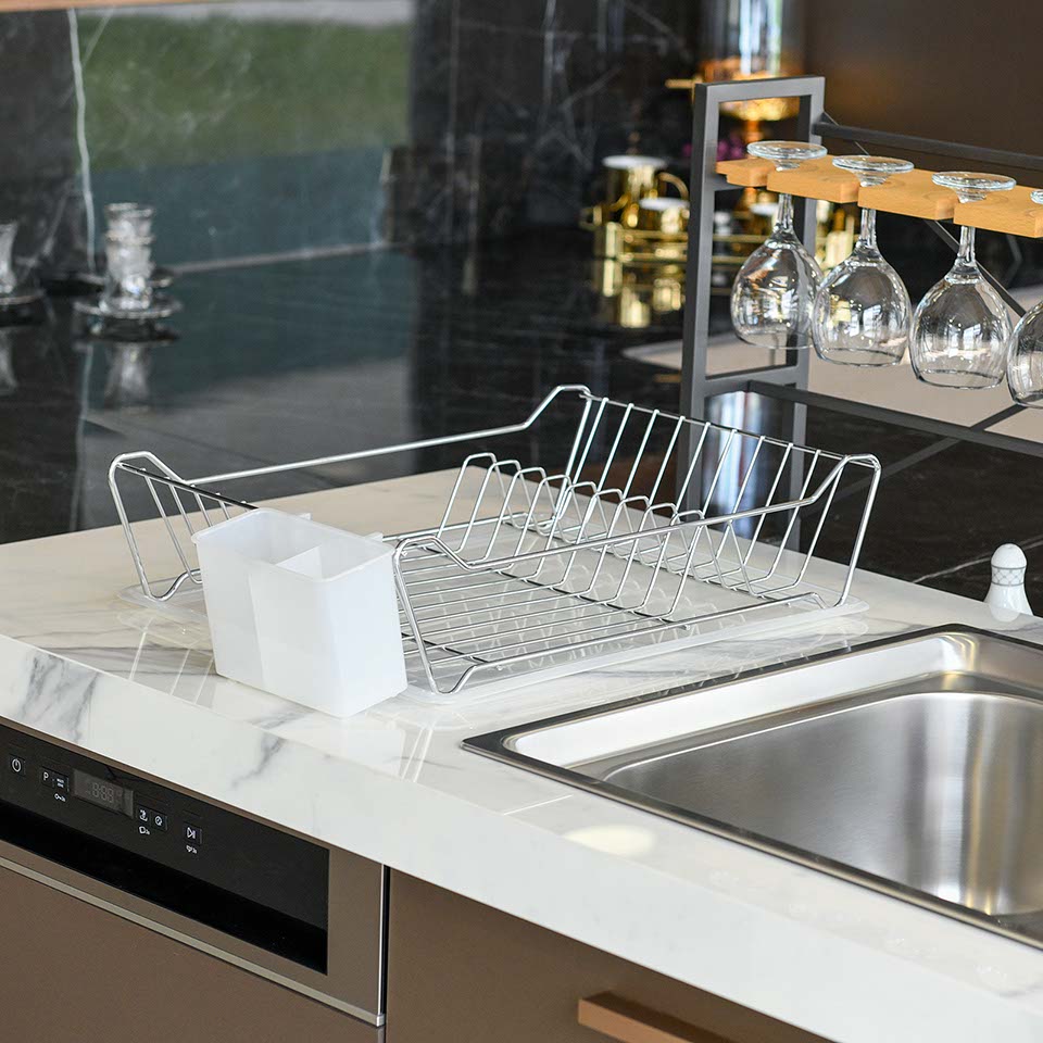 Single Compartment Plate Rack Chrome Plated