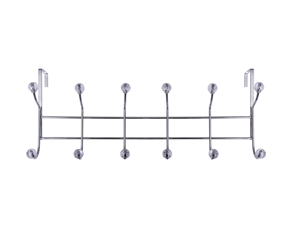 6-Piece Hanger Behind the Door Chrome Plated