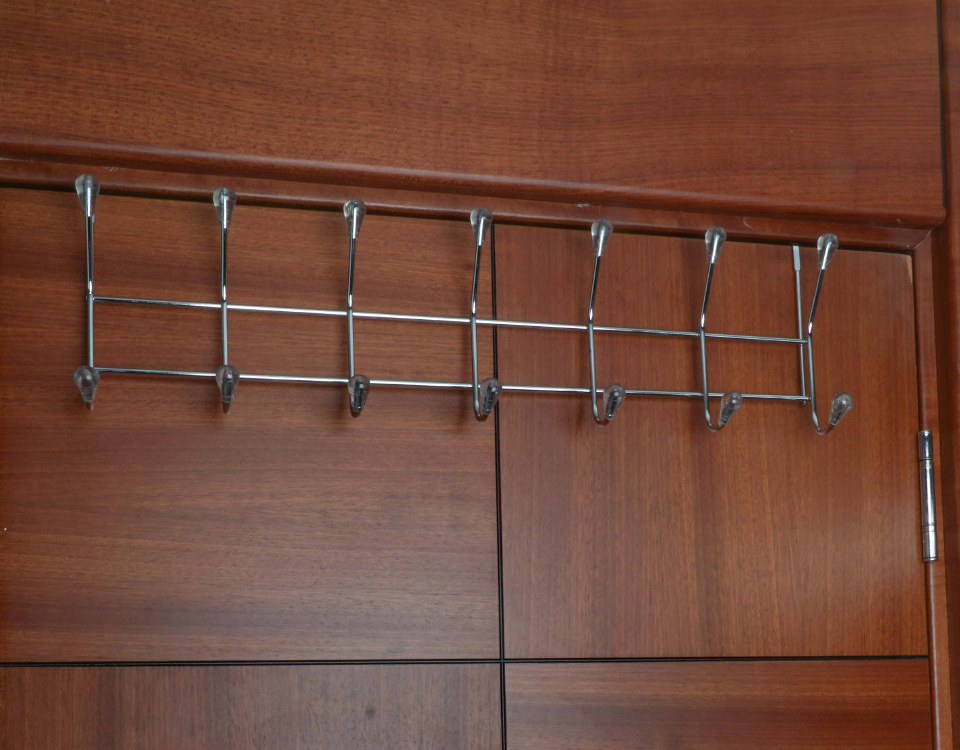 6-Piece Hanger Behind the Door Chrome Plated